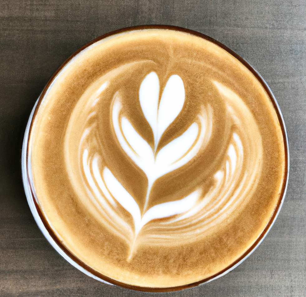 Tulipe en latte art